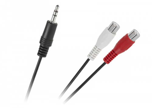 Kabel  Jack 3.5 wtyk-2 gniazda RCA  25cm