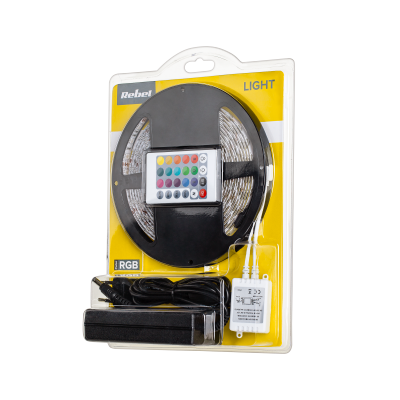 Zestaw oświetleniowy LED (sznur LED RGB, kontroler kolorów, zasilacz)