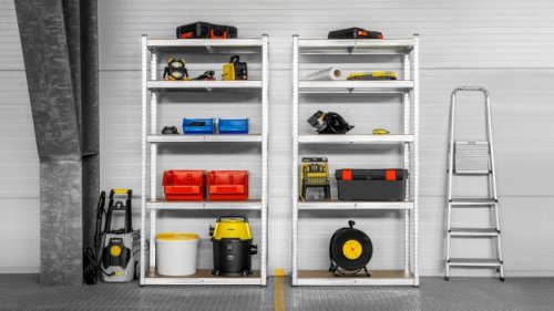 Regał metalowy magazynowy 180x90x40 srebrny  Rebel