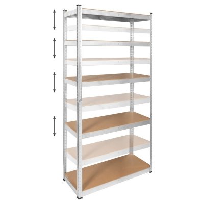 Regał metalowy magazynowy 180x90x40 srebrny Rebel RB-1251