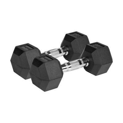 Hantle żeliwne gumowane HEX 2x8 kg REBEL ACTIVE