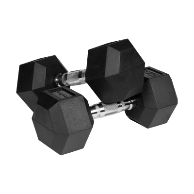 Hantle żeliwne gumowane HEX 2x10 kg REBEL ACTIVE
