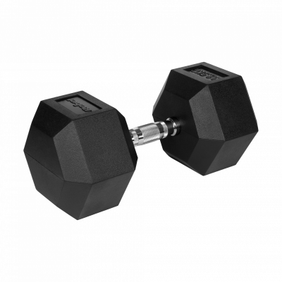 Hantel żeliwny gumowany HEX 32,5 kg REBEL ACTIVE