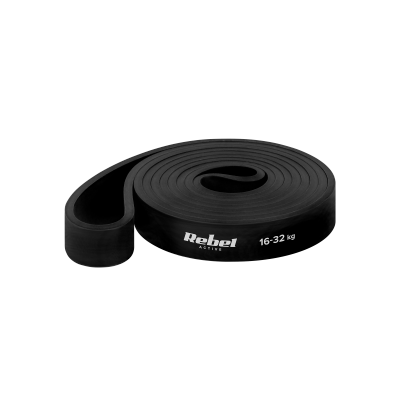 Guma do ćwiczeń TPE - Power Band PT-3, czarna 16-32 kg  REBEL ACTIVE