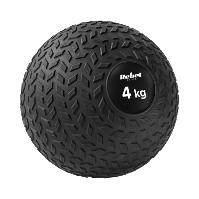 Mała piłka lekarska do ćwiczeń rehabilitacyjna Slam Ball 23cm 4kg, REBEL ACTIVE