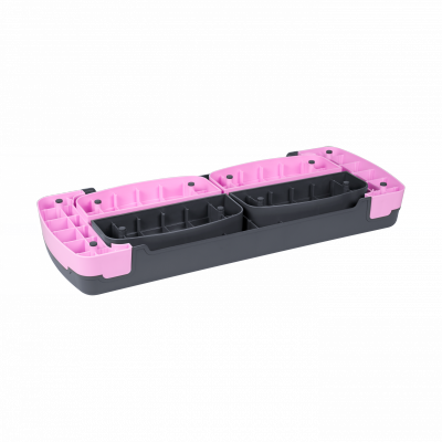 Step do aerobiku i ćwiczeń fitness, 3 stopnie, 78cm, szaro-fioletowy, REBEL ACTIVE