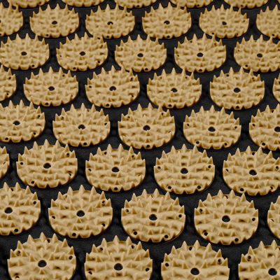 Mata zdrowotna z kolcami do akupresury z poduszką, 130x50cm, XXL, złote kolce,  Rebel Active