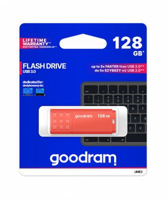 Pendrive Goodram USB 3.2 128GB pomarańczowy