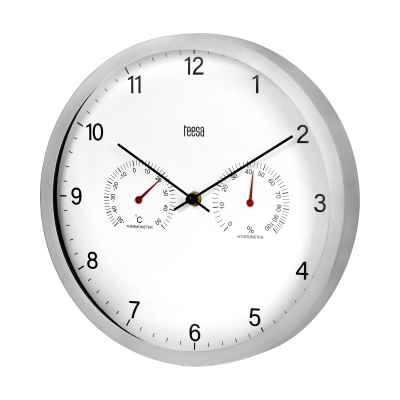 Zegar ścienny 30 cm z termometrem i hydrometrem