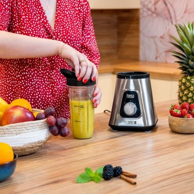 Blender kielichowy EASY EXPERT GO 1300W , szklany kielich 1,5L + kubek podróżny 600 ml