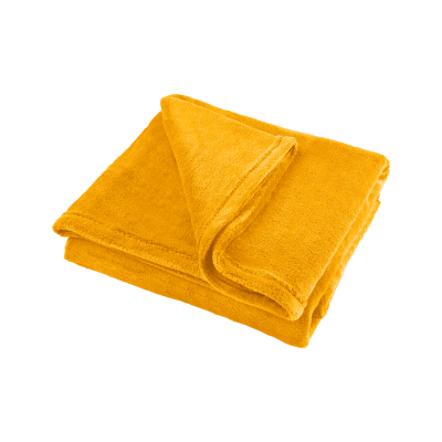 Koc polarowy 150x200 cm TEESA - żółty