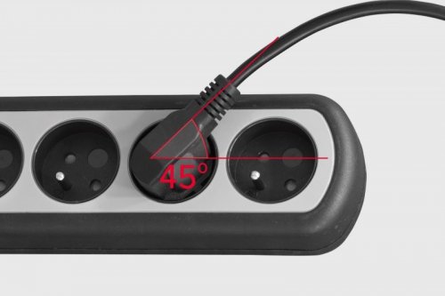 Listwa zasilajaca Rebel  5 gniazd z przełacznikiem, 1,5m (1,5mm)