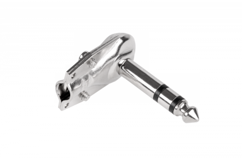 Wtyk Jack 6.3 stereo metal kątowy