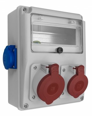 Rozdzielnica budowlana R-BOX 240 8S 1x32/5, 1x16/5, 2x250V IP44 B.1810 Pawbol