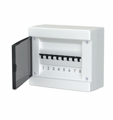 Rozdzielnica modułowa natynkowa plastikowa 1x8 IP40 C.1308-P