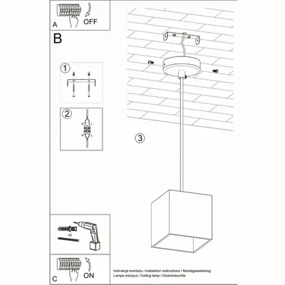 Lampa wisząca QUAD 1 biały