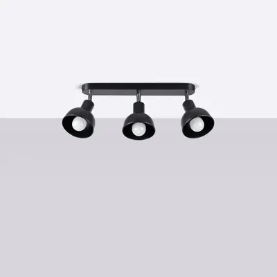 Plafon ELBA 3 czarny