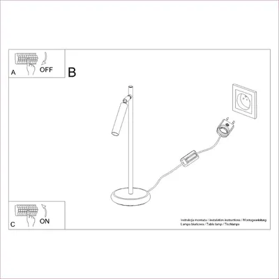 Lampa biurkowa PASTELO złota