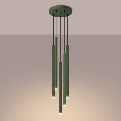 Lampa wisząca PASTELO 5P zielona oliwka