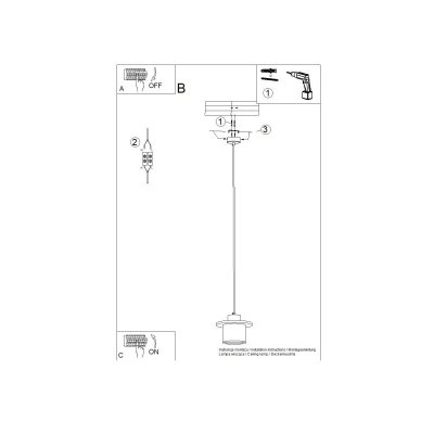 Lampa wisząca MAB beton