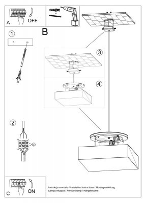 Lampa wisząca HORUS 35 czarny