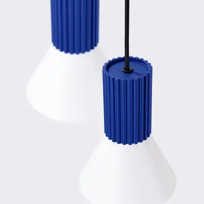 Lampa wisząca ESTRIA 3P biała/ultramaryna
