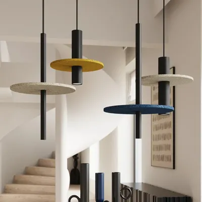 Lampa wisząca FELTRO 1 czarna/żółta