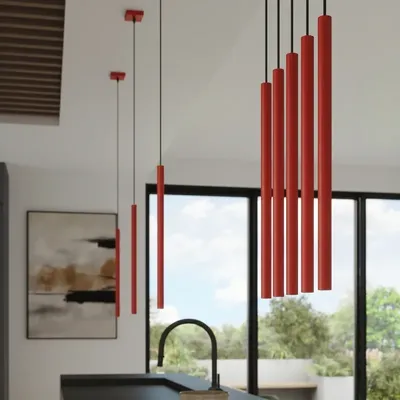 Lampa wisząca PASTELO 3P czerwona