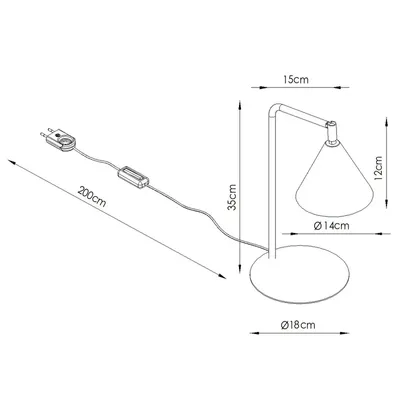 Lampa biurkowa NOX biała