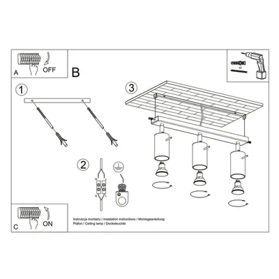 Plafon RING 3L taupe