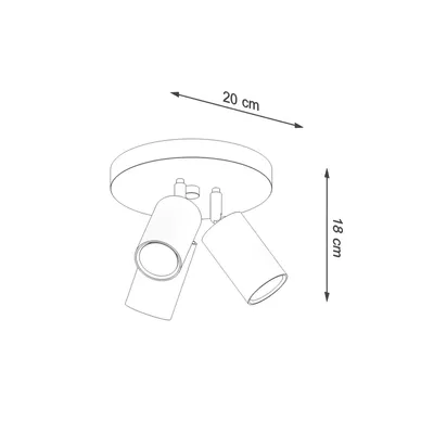 Plafon RING 3P taupe