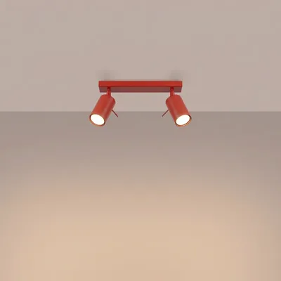Plafon RING 2 czerwony