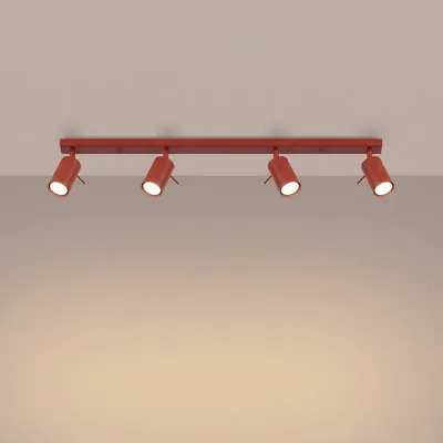 Plafon RING 4L czerwony