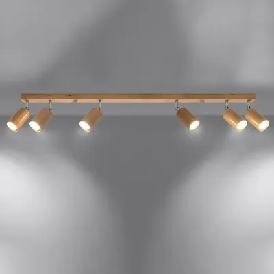 Plafon BERG 6 naturalne drewno