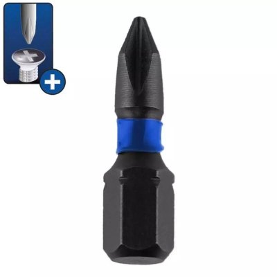 Końcówki wkrętakowe udarowe Phillips PH1x25mm, 2szt blister