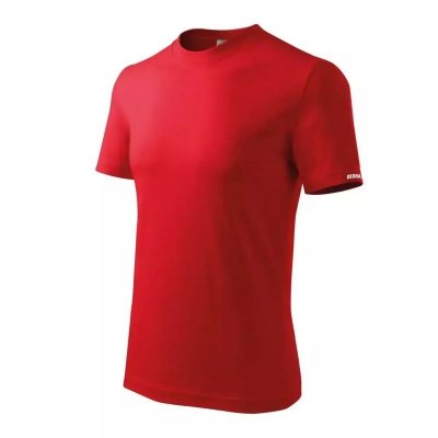 Koszulka męska T-shirt S, czerwona, 100% bawełna