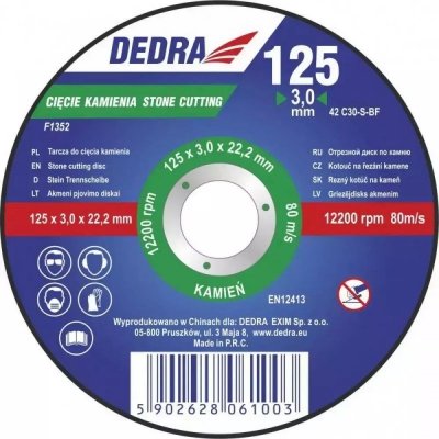 Tarcza do cięcia kamienia wypukła 230x3,0x22,2