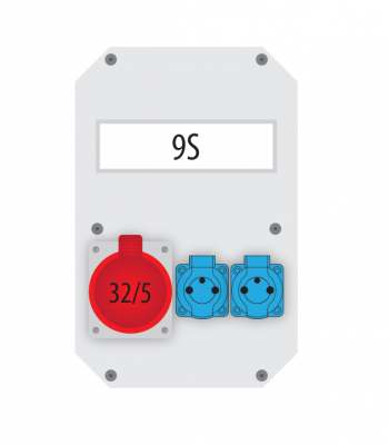 Rozdzielnica 9S, 1x32/5, 2x250V, IP65 (B.18.1601-5)