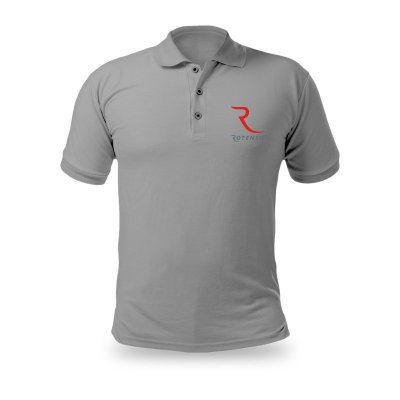 Koszulka polo szary melanż S