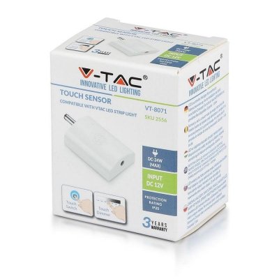 Włącznik Dotykowy Taśm LED Funkcja Ściemniania V-TAC VT-8071 3 Lata Gwarancji