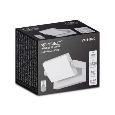 Naświetlacz elewacyjny V-TAC 17W LED biała IP65 VT-11020 3000K 2520lm
