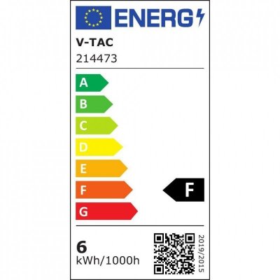 Żarówka LED V-TAC 6W Filament E27 Kula Glob G125 Bursztyn VT-1956 2200K 550lm