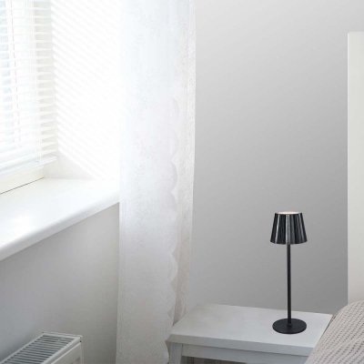 Lampka Biurkowa Nocna V-TAC 4W LED 37cm Ładowanie USB Ściemnianie Czarna VT-1028 3000K-6000K 150lm