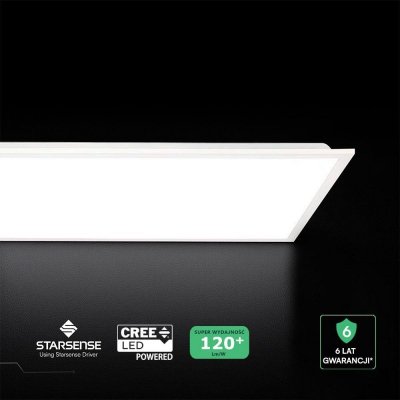 Panel LED V-TAC 40W 120x30 LED CREE CHIP zasilacz STARSENSE backlight 33mm 120Lm/W VT-61045 4000K 4800lm 6 lat gwarancji