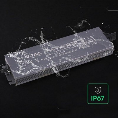 Zasilacz do LED hermetyczny SLIM V-TAC 200W 12V 16.5A IP67 filtr EMI VT-13200