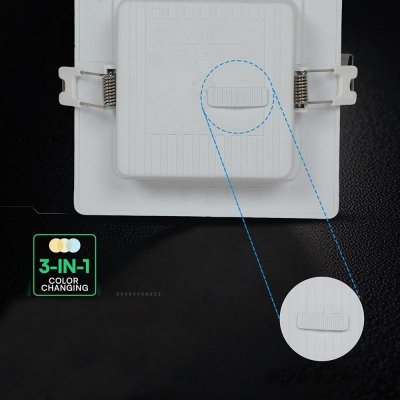Panel wpuszczany downlight V-TAC 12W LED CREE CHIP kwadrat 170x170mm VT-61012CCT 3000K-4000K-6500K 1320lm 6 lat gwarancji