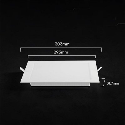 Panel wpuszczany downlight V-TAC 18W LED CREE CHIP kwadrat 295x295mm VT-61024CCT 3000K-4000K-6500K 2640lm 6 lat gwarancji