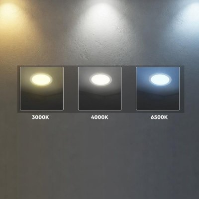 Panel wpuszczany downlight V-TAC 12W LED CREE CHIP okrągły 170x28mm VT-61012CCT 3000K-4000K-6500K 1320lm 6 lat gwarancji
