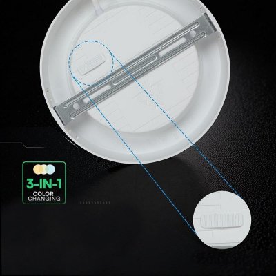 Panel natynkowy downlight V-TAC 6W LED CREE CHIP okrągły 121x30mm VT-60006CCT 3000K-4000K-6500K 630lm 6 lat gwarancji