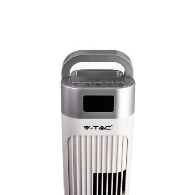 Wentylator wieżowy V-TAC z wyświetlaczem temperatury i pilotem 55W 95cm biały VT-5536
